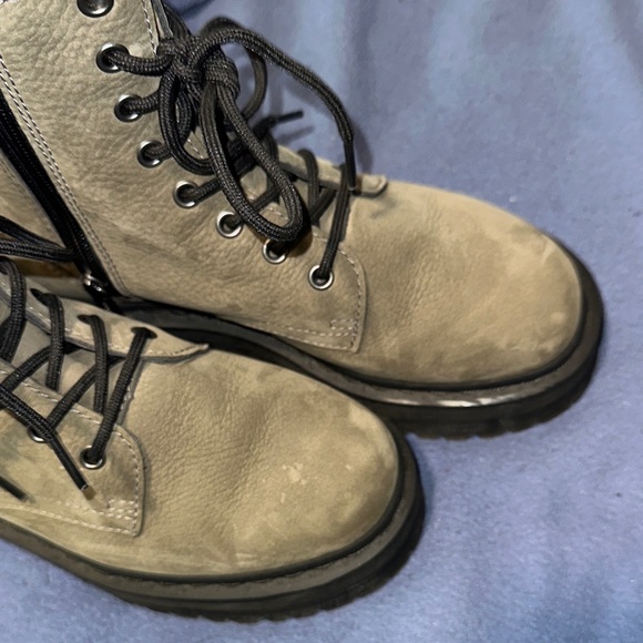 Dr. Martens Stone Gray Jadon Zip Combat Boots - Picture 5 of 5